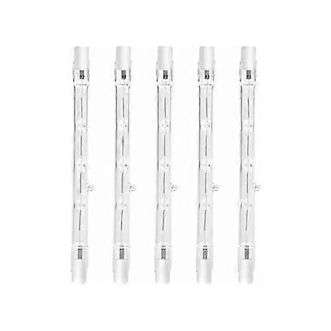 Ampoule halogène dimmable 100 W R7s, projecteur blanc chaud (lot de 5)