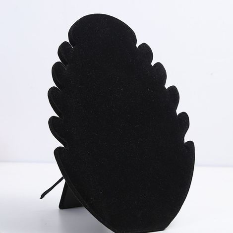 Necklace Display Stand, Velvet Jewelry Display Stand, Black Necklace Display Stand with 5 Notches, Bracelet Display Stand, for Bracelets, Necklaces, Hanging Jewelry Storage (1/5)