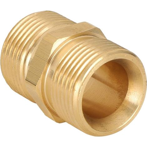 Hochdruck-Sprühadapter, M22 metrisches Außengewinde, 14 mm Außengewinde x 14 mm Außengewinde, Hochdruckreiniger-Schlauchverlängerungsadapter (1/5)