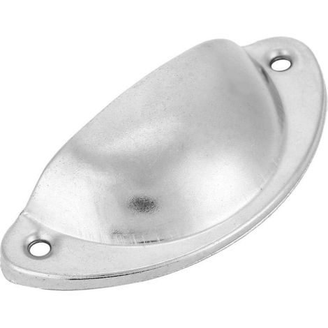 Poignées bol pour tiroirs et portes, lot de 10, argent (1/5)