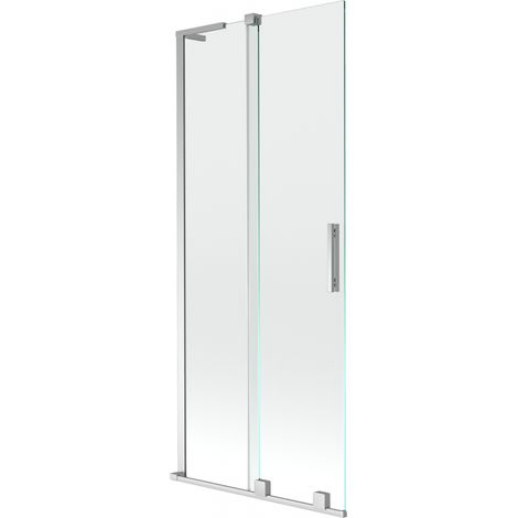 Mexen Velar L Badewannenfaltwand 2-flügelig, 80 x 150 cm, transparent, Chrom - 896-080-003-01-01 (1/2)