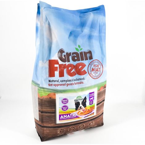 CROCCHETTE PERAGA GRAIN FREE PER CANE ADULTO 12KG ANATRA (1/4)
