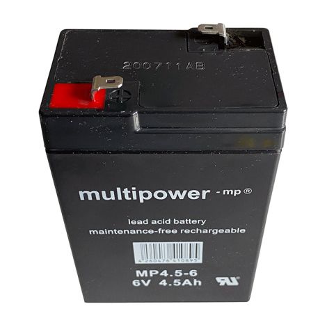 Batterie Multipower MP 4,5-6 AGM 6V 4,5Ah Blei Vlies Akku (1/4)