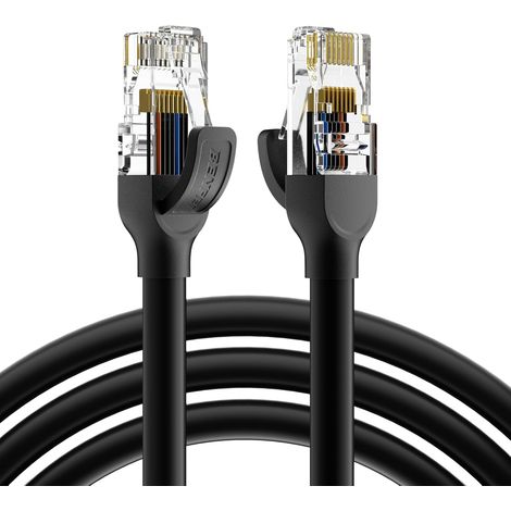 Câble Ethernet CAT 6 6M, 250 MHz 10 Gbit/s, Câble RJ45 LAN pour Réseaux 10/100/1000/10000 Mbit/s, Compatible avec Routeur, Modem, Console de Jeu, Appareils de Streaming, Ordinateur Portable, PC (1/5)