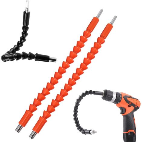 Confezione da 2 prolunghe flessibili per cacciavite, punte per albero motore a sgancio rapido, 295 mm (1/5)
