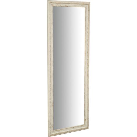 Miroir Miroir mural et miroir suspendu vertical/horizontal L50xPR4xH140 cm finition blanc antique