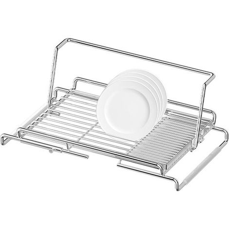 Escurridor de fregadero,Soporte para platos de cocina,Acero inoxidable extensible,8 cm de profundidad x 24 cm de ancho x 8 cm de alto,Plateado (1/5)
