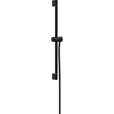 Hansgrohe Unica - Barra de ducha de 67 cm con manguera, negro mate 24400670