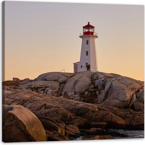 Leinwanddruck Natur Leuchtturm 40x40 cm