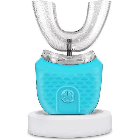 Brosse à dents électrique ultrasonique, brosse à dents automatique en forme de U pour adultes, brosse à dents complète à 360°, fil blanchissant (1/5)