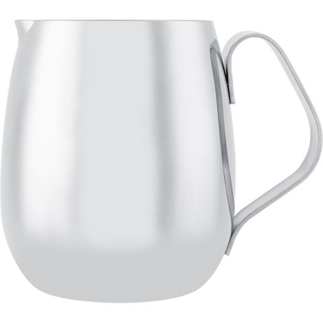 Jarra de leche de acero inoxidable de paredes gruesas para espumar leche, tazas para café con leche, jarra (600 ml) (1/5)