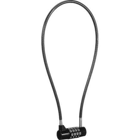 Cadenas à Code Mécanique Fiable en Alliage de Zinc Noir avec Combinaison à 4 Chiffres, Protection pour Portails et Clôtures, pour Usage Extérieur et Écoles (1/5)