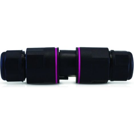 Connecteur Etanche Automatique - Ip68 250V - Noir - 3 Fils - 7213 - Miidex Lighting