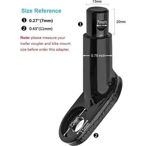 3 attelages de remorque universels pour vélo – Coupleur rapide pour chariot enfant ou animal – Se fixe en quelques secondes sur l’essieu (1/5)