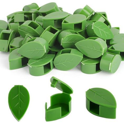 (Couleur:50pcs)Clips pour Plantes 50 Pièces,Clips De Support pour Plantes,Support pour Plantes Grimpantes,Attache Plante,Végétal Mur Support Vigne (1/5)