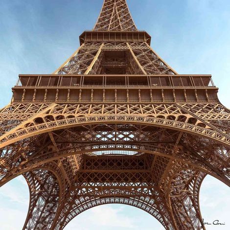 Tableau sur verre synthétique Tour Eiffel Paris 90x90 cm - Impression sur Verre synthétique - Image HD  imprimée sur Verre synthétique - Tableau mural décoratif - Fabriqué en France (1/5)