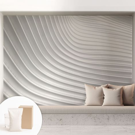 Papier peint intissé mural installation rapide du papier peint durable et résistante - Colle incluse gratuite Vagues élégantes 208x146 cm (1/5)