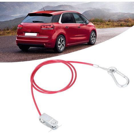 Câble de rupture de remorque, corde de sécurité de rupture de 3,3 pieds en acier inoxydable rouge universel anti-chute pour les voitures (1/5)