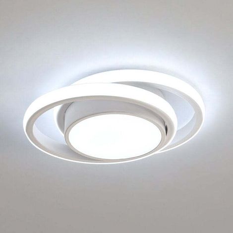 Plafoniera LED moderna, 32W – 2350 lm, 28 cm, luce bianca fredda 6000K, paralume in silicone e metallo – ideale per corridoi e soggiorni (1/5)