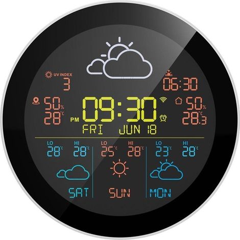 Tesla MS360 stazione meteorologica nera con sensore impermeabile