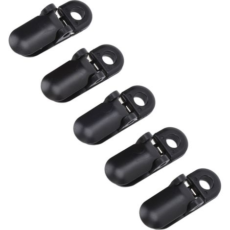20 attaches de sécurité pour appareils auditifs, cordon noir ABS, accessoires de remplacement pour clips (1/5)