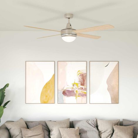 Ventilador de Techo con Luz y Control Remoto Ø 130 cm (1/5)