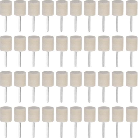 Lot de 40 pointes de polissage montées sur mandrin tête de 16 mm (1/5)