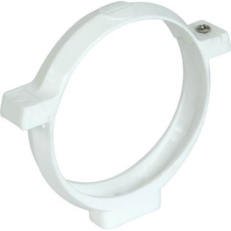 Nicoll – Collier bride insert p.7/150 Ø100 blanc – Raccord PVC pour évacuation – Fixation murale rapide – Évite de peindre le raccord