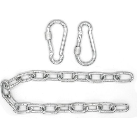 50cm Cadena para Sillas Colgantes hasta 230kg 2 Mosquetones Suspensión Hamaca