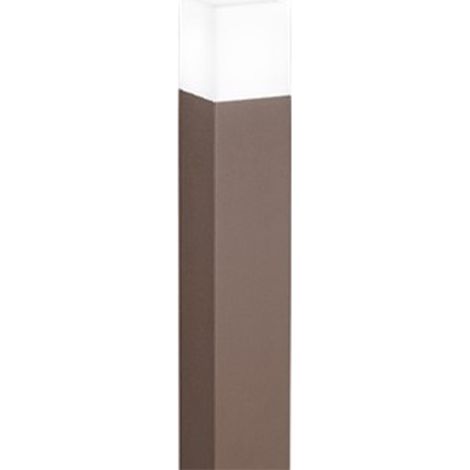 Paletto Esterno Moderno Tower Alluminio Corten 1 Luce E27 Ip54 H60 (1/2)