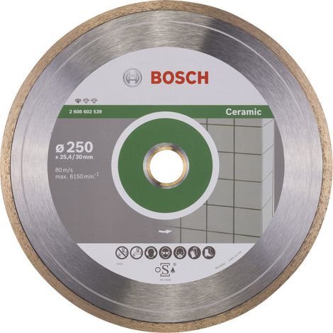 Lame de scie diamant Bosch Standard pour céramique 250 x 30 + 25,40 x 1,6 x 7 mm (1/6)