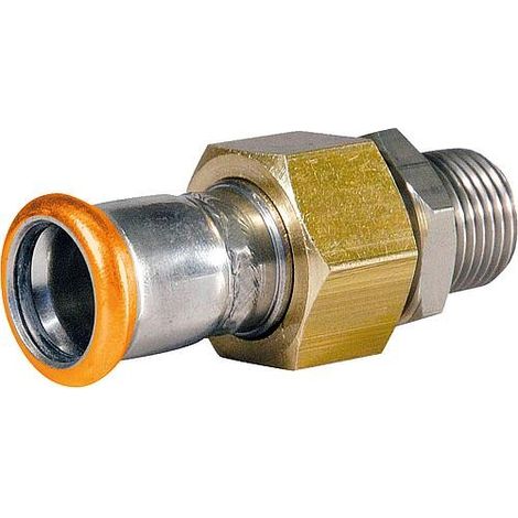 Pour inox 304 Raccord à sertir Contour M Raccord droit (femelle/mâle) 35mm x DN32(1 1/4)