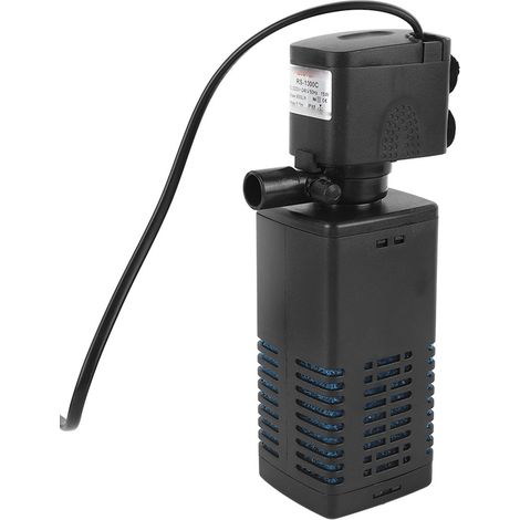 Pompe immergée aquarium 3 en 1 filtration oxygénation efficace, prise UE 220-240V (1/5)