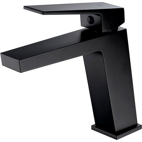 Mice - Rubinetto per lavabo da bagno con maniglia singola  nero opaco per acqua calda/fredda - BDAR025-1NG (1/3)