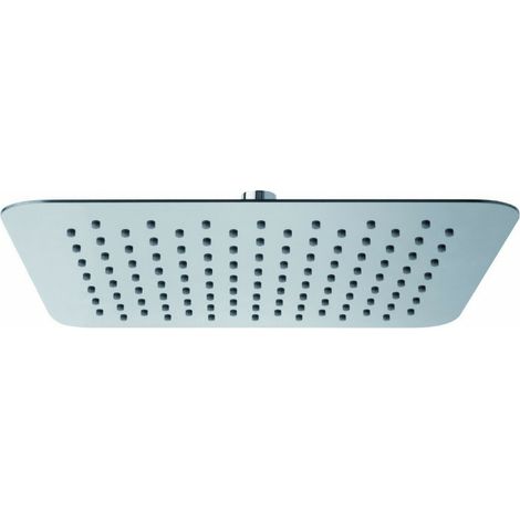 Schläfer 134700 Soffione Doccia Quadro 20x20 cm a Pioggia, Anticalcare ad Alta Pressione Ultra Sottile in Acciaio Inox, Soffione per Cabina Doccia, Snodo Regolabile Universale G 1/2, Cromo, Argento (1/5)