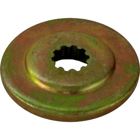Bricoferr Accesorio de Cabezal de desbrozadora para fijación de Disco - 28 mm 9 Estrías (1/2)