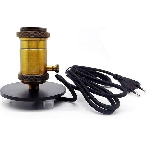 Lampada da Tavolo Portalampade Ottone Intensità Regolabile
