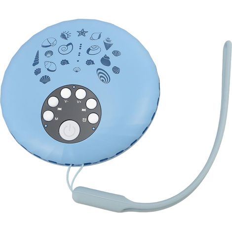 Baby-Weißrauschen-Gerät (Standardmodell), 8 sanfte Lichtmodi, 10 Schlaflieder zum Einschlafen, ideal für Zuhause, Reisen und Stillen (Pfauenblau).