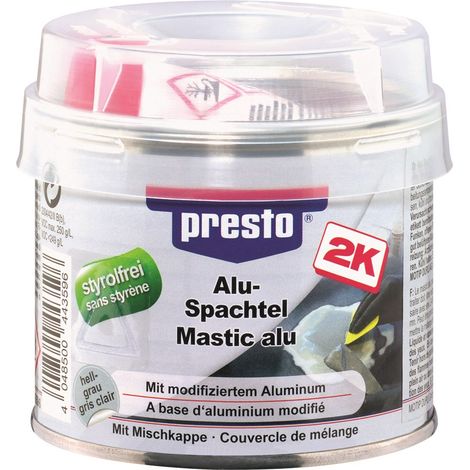 MASTIC DE REMPLISSAGE ALU 2K SANS STYRENE 1KG PRESTO