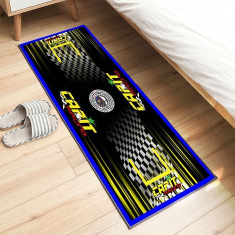 Tapis d'exposition pour moto 80 x 200 cm, antidérapant, idéal pour les passionnés de moto. Tapis décoratif, résistant aux taches et facile à nettoyer