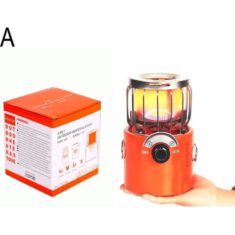 Réchaud à gaz 2 en 1 au propane, multifonctionnel, pour tente de camping, chauffage d'extérieur hivernal, brûleur à propane, réchaud de cuisine portable pour le camping et la pêche. (1/5)