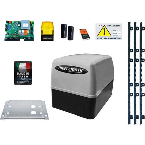 Kit Cancello Scorrevole 230v 400kg Automazione Automatismo + 3 Mt Cremagliera