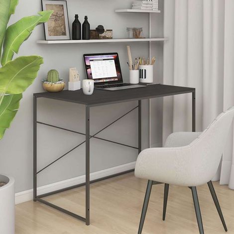 vidaXL Escritorio de ordenador aglomerado negro 110x60x70 cm (1/5)