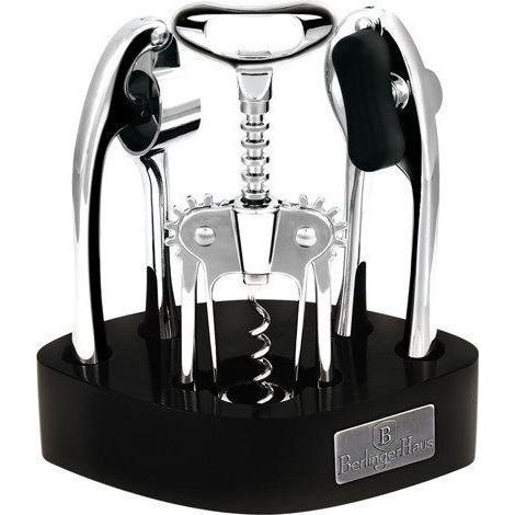 Berlinger-Haus Set moderner Weinaccessoires in Schwarz und Silber (1/2)