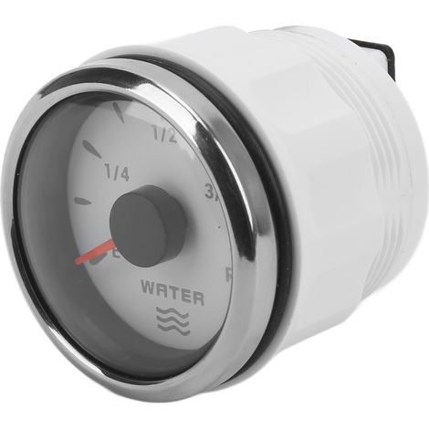 Jauge de niveau d'eau 52 mm, 0-190 Ω, aiguille rétroéclairée 7 couleurs, étanche IP67, pour réservoirs de liquides (voitures, bateaux), 9-32 V, blanche (1/5)
