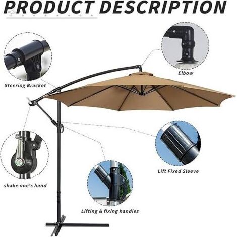 Accessoires de parasol de terrasse, pièces de rechange en plastique détachables, multi-usages, réglables pour cour, pique-nique, terrasse