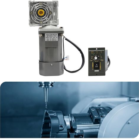 Vitesse de rotation élevée du moteur à vitesse variable en spirale avec prise de régulateur de vitesse 0 - 27rpm peut être largement utilisé dans l'équipement CNC, l'équipement mécanique, le tour (1/5)