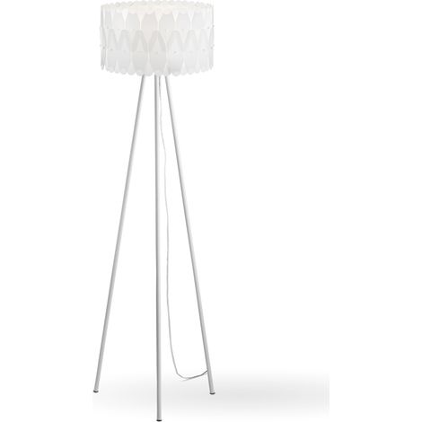 Piantana Moderna Amanda Polilux ® Bianco E Metallo 1 Luce E27 (1/2)