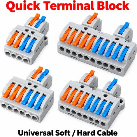Connettore Rapido a Leva per Cavi con 2 Ingressi e Uscite Multiple 4 uscite (1/5)