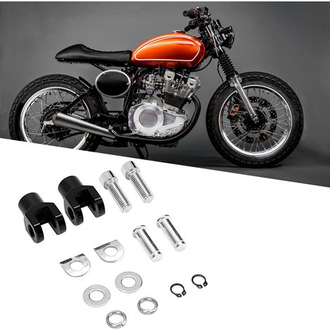 Schwarzes Aluminium 29 mm/1,1 Zoll Motorrad-Fußrasten-Schraubenmutter-Set Pedalbefestigungszubehör (1/5)